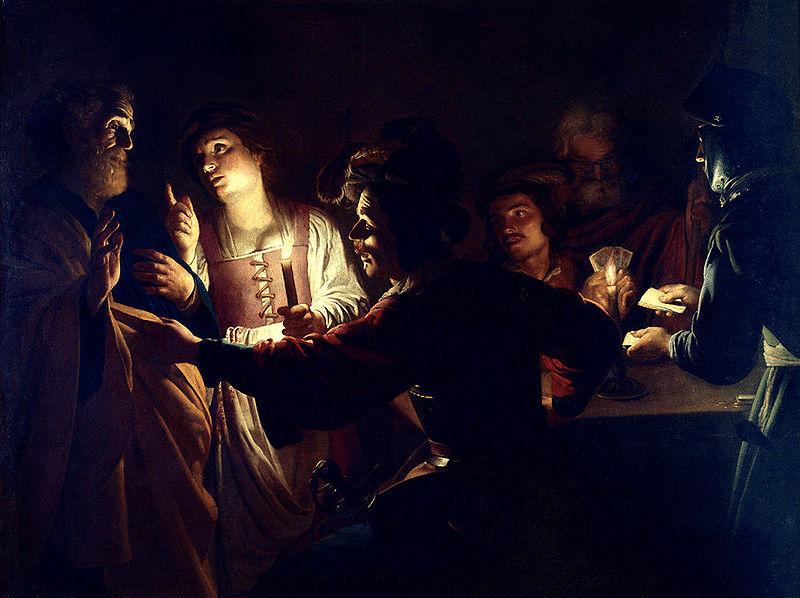 Gerard van Honthorst De Verloochening van Sint Petrus